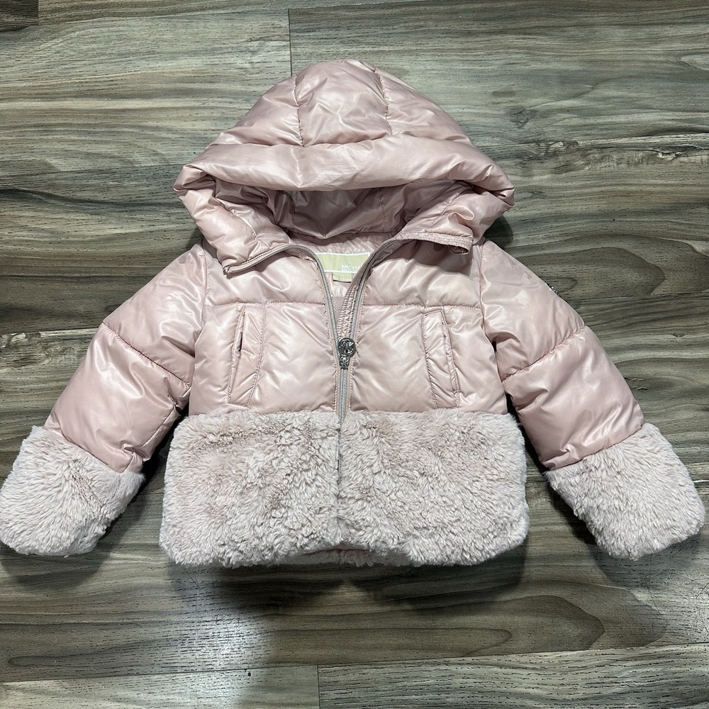 Michael kors pink Puffer Jacket Kids Sz 4t (full Zip)
